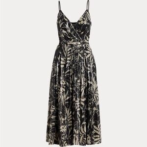 Ralph Lauren Print Sequined Cocktail Dress